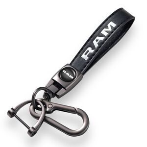 Ram Genuine Leather Lanyard Keychain- NWT